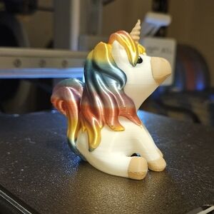 3D printed rainbow mane unicorn